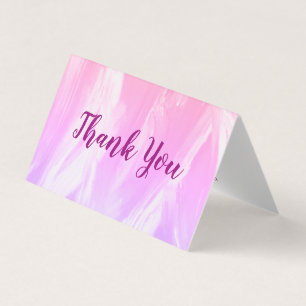 Thank You Customer Appreciation Purple Oil Paint Business Card