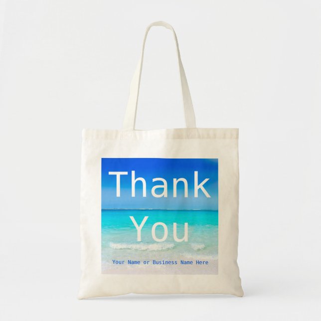 Thank You Customer Gift Beach Summer Tote Bag (Front)
