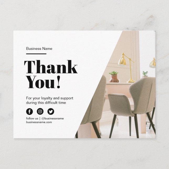Thank You Customer Loyalty Discount Nail Salon Announcement Postcard (Front)
