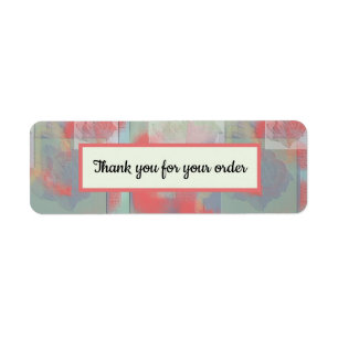 Thank You Customer Order Pastel Abstract Business Return Address Label