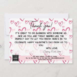 Thank you Customer Valentine Loyalty Gift Holiday Card