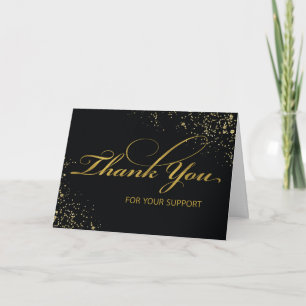 Thank You Customers During COVID19 Black with Gold Card
