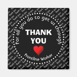 THANK YOU Customisable Frontline Worker Magnet