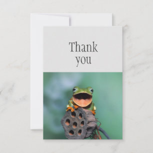 Thank You Cute Happy Frog Animal Fun Card
