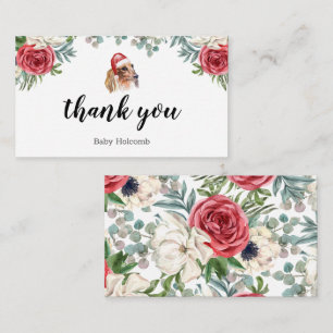 Thank you Dachshund Watercolor Festive Enclosure Card