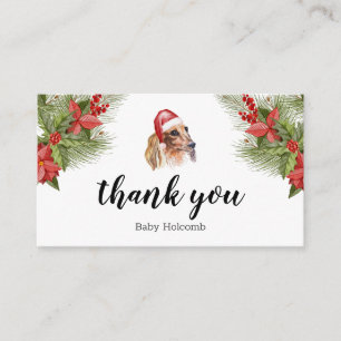 Thank you Dachshund Watercolor Festive Enclosure Card