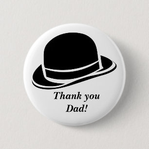 Thank you Dad black hat 6 Cm Round Badge