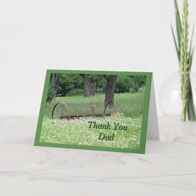 Thank You Dad-changeable words Card (Front)