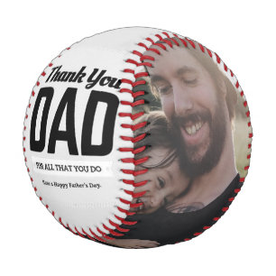 Thank you dad father's day photo baseball