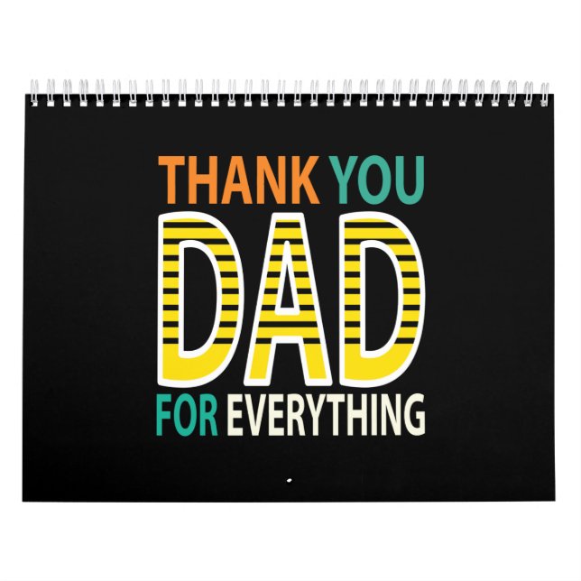 thank you dad for everything calendar (Cover)