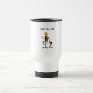 Thank You Dad – Funny Skating Cartoon Travel Mug