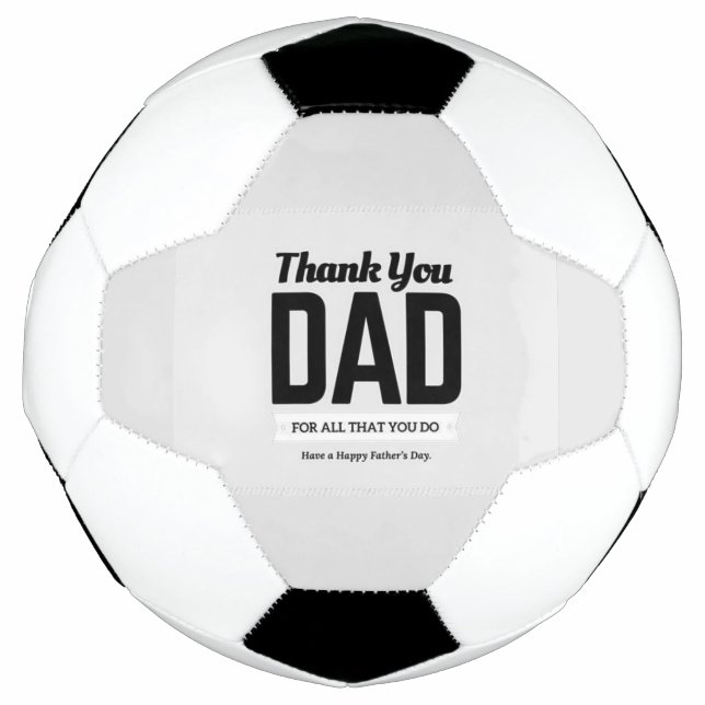 Thank you dad message soccer ball (Front)
