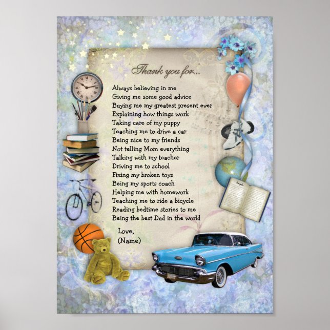 Thank you Dad Poster (Front)