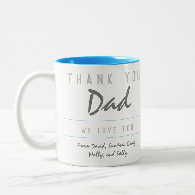 Thank You Dad Two-Tone Coffee Mug (Left)