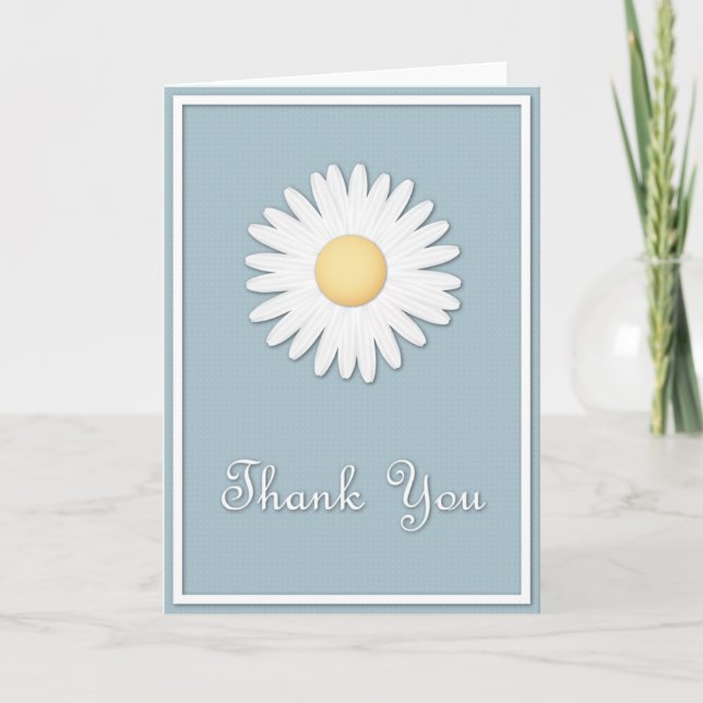 Thank You - Daisy on Blue (Front)