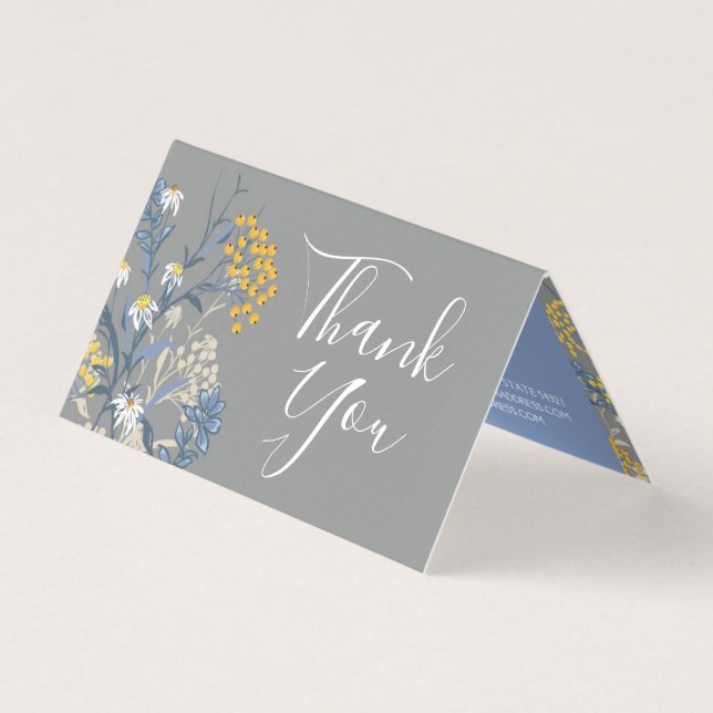 Thank You Daisy Wildflower & Yellow Rowan Berries (Front)