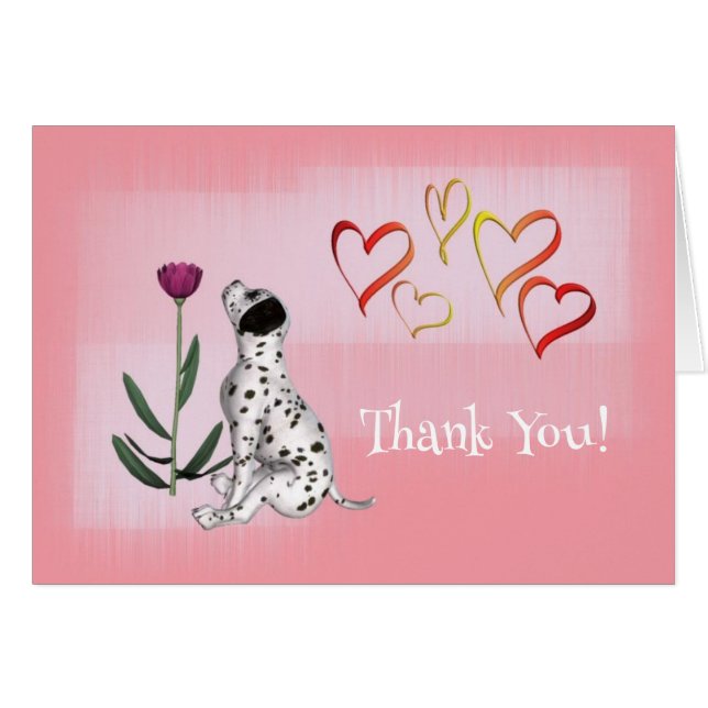 Thank You Dalmation Rose Thank You  (Front Horizontal)