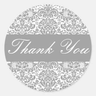 Thank You Damask Envelope Sticker Seal