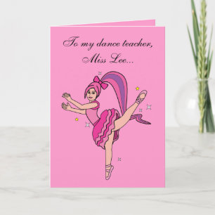 Thank You Dance Teacher Card: Customizable Card