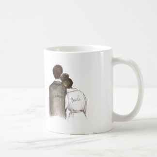 Thank You Dark Br Bun Bride Dark Br Man Coffee Mug