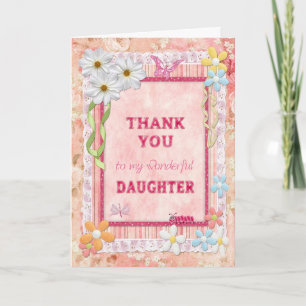 Thank you daughter, flowers card