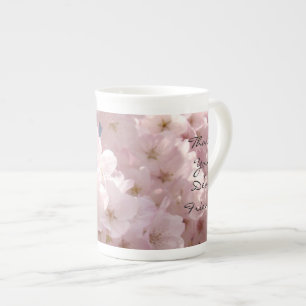 Thank You Dear Friend! China Mug Spring Blossoms