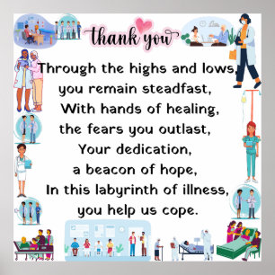 Thank you, dear hospital staff poster