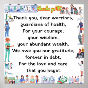 Thank you, dear hospital staff poster