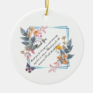 Thank You Design Ceramic Ornament