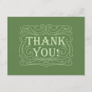 Thank you design. postcard