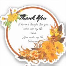 Thank You Design Square Sticker