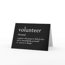 Thank You Dictionary Definition for VOLUNTEER