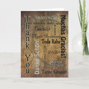 THANK YOU - DIFFERENT LANGUAGES CARD