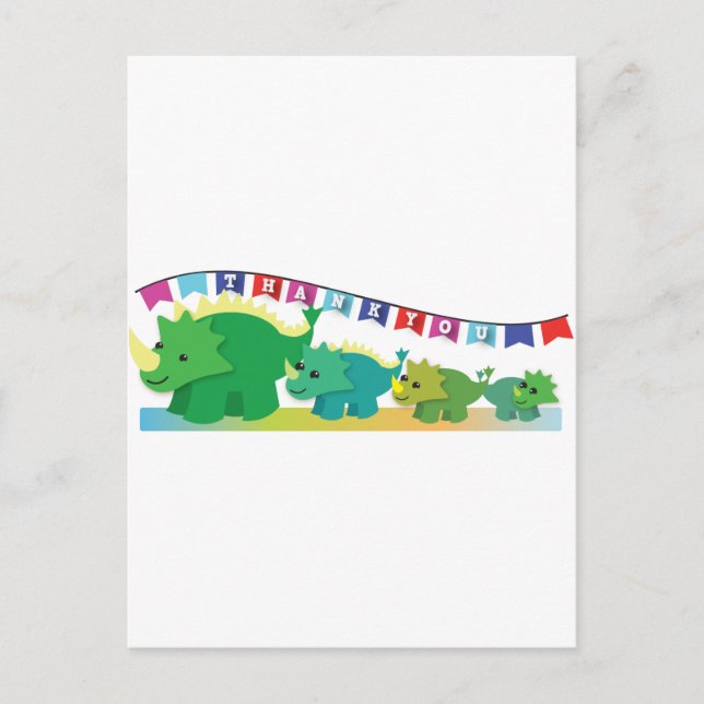 THANK you Dinosaurs cute! Postcard (Front)