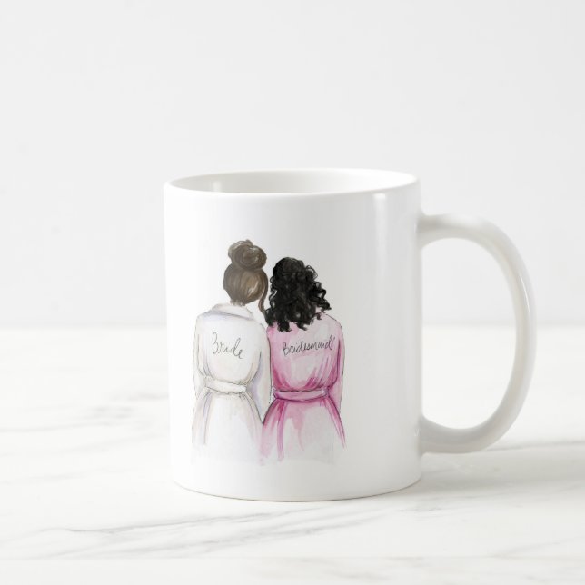 Thank you Dk Br Bun Bride Bk Curls Bm Coffee Mug (Right)