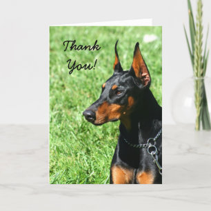 Thank You Doberman Pinscher greeting card