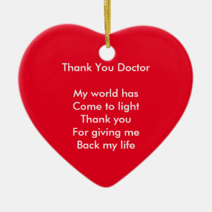 Thank you doctor ceramic ornament