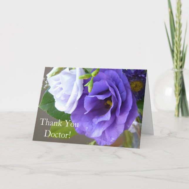 Thank You Doctor-Pretty Purple Floral (Front)