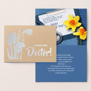 Thank You, Doctor. Real Foil Luxury Cards