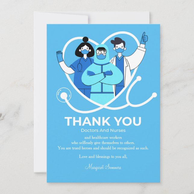 Thank You Doctors and Nurses Card (Front)