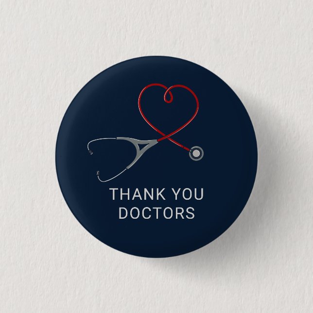 Thank You Doctors Frontline Workers Custom 3 Cm Round Badge (Front)
