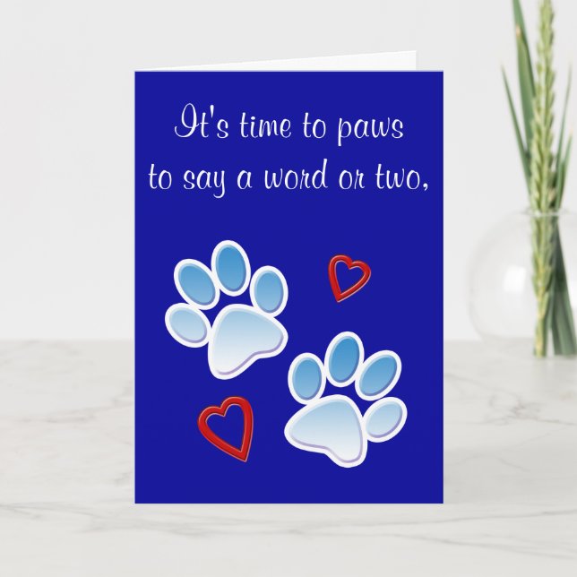 Thank You: Dog Walker, Dog Sitter or Dog Groomer Thank You Card (Front)