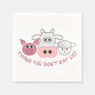 Thank you don't eat us napkin