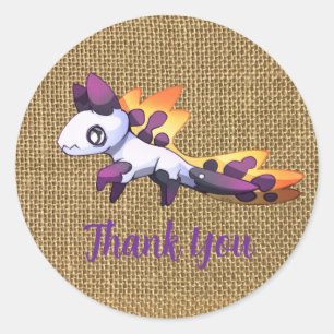 Thank You Dragon Classic Round Sticker