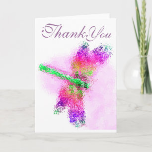 Thank You Dragonfly (pink) Card