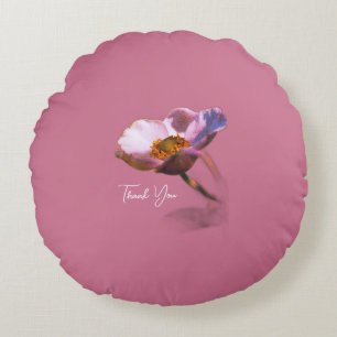 Thank You Dream Flowers – Elegant Fantasy Nature  Round Cushion