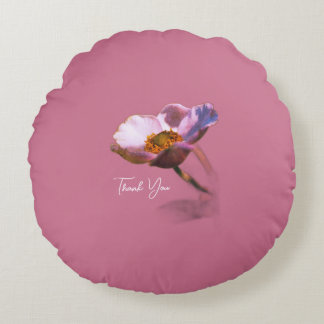 Thank You Dream Flowers – Elegant Fantasy Nature Round Cushion