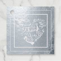 Thank you Dusty Rose Foil Favor Tag