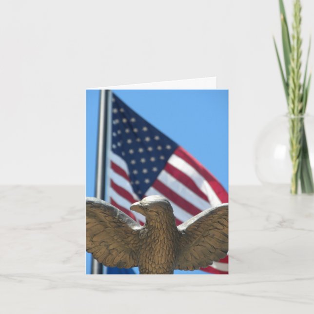 Thank You: Eagle & Flag Thank You Card (Front)