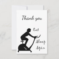 Thank You Eat Sleep Spin Class Biking Cycling